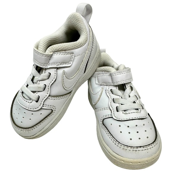Nike Court Borough Low 2 Baby/Toddler Shoes White BQ5453-100 Size 6C - Picture 1 of 6